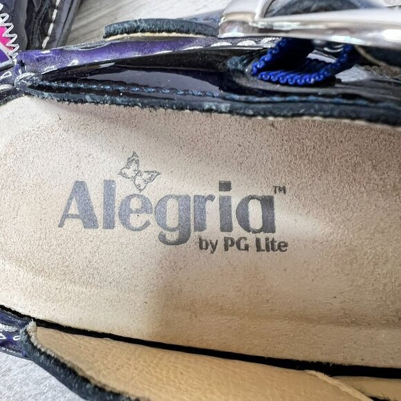 Alegria Shoes Womens Size 4.5 / 35 Classicdigo Zig Zag Clog Style Nursing - Picture 12 of 16